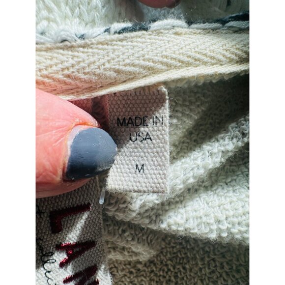 Dolan Sonia Left Coast Collection Fringe Open Cardigan Sweater M Cream Grey - Picture 8 of 12